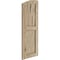 Ekena Millwork Hand Hewn 2 Equal Flat Panel w/Elliptical Top Faux Wood Shutters, 18W x 82H 76 Low Side, PR SHUFPL18X82HHPR - alternate 2